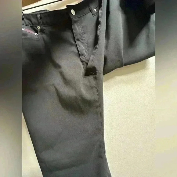 Vintage Y2K 2001 Tommy Hilfiger Low Rise Black Flare Pants Women Size 13 - Picture 12 of 12